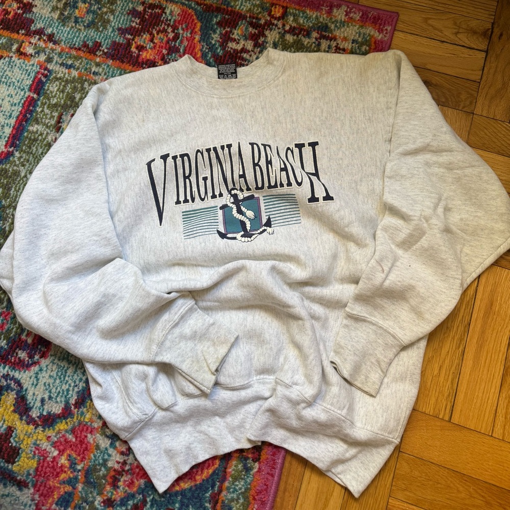 Grey Virginia Beach Crewneck Sweater